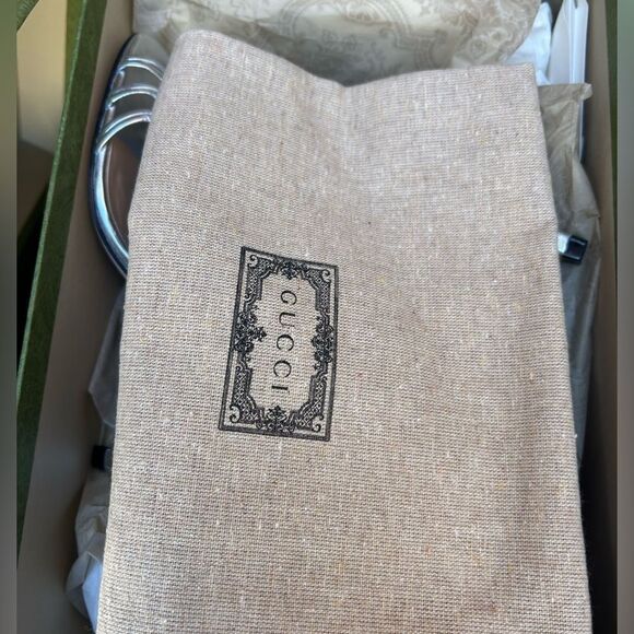 Gucci Women's Isa Crystal Embellished Interlocking G Slingback High Heel Sandals - Picture 10 of 10